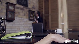 Sophie Logan's Blonde Obedience Sparks Passion in German Office