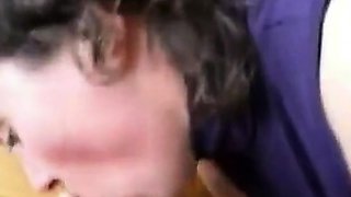 Mature French Amateur Gives a Quick Blowjob During Break