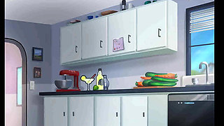 Summertime saga: cougar mature MILF seduces Younger man in her backyard ep 108