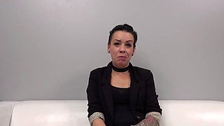 First time amateur brunette solo with dildo