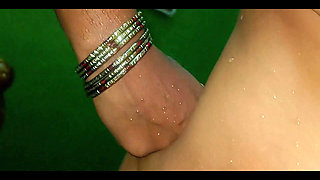 Ammu Is Standing After a Bath, with Water Dripping From Her Head and Pussy