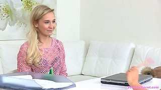 Pinkish vibrator delights beginner model - girl agent