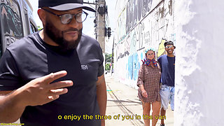 Busty Mature Picked up for Anal Groupsex