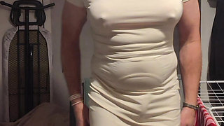 Christmas party dress bulge