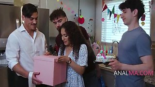 Steppy Mom Gets Fucked Hard In Ass On Birthday