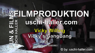 Amateur Gangbang Party with German Blonde MILF Vicky Wilfing