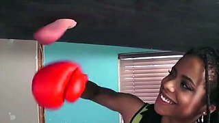Ballbusting Foot Lovin Kira Noir Working Out With Balls