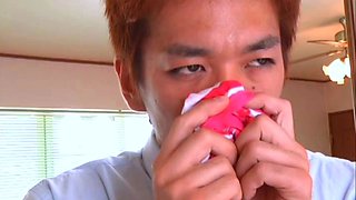 Horny asian teen masturbates on cam