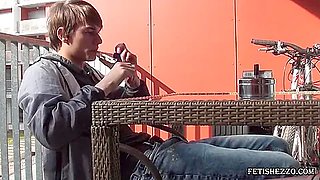 Ton Masturbating On The Balcony Boys Porn