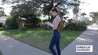 Comely Bryan and Hailey's small boobs dirt
