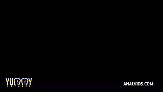 Horny Brazilian hottie Sandy Cortez gangbanged by 5 guys with