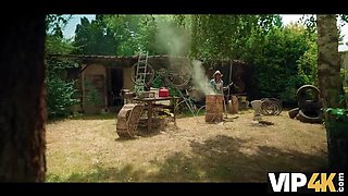 Hot Brunette Cougar Seduces Stranger For Sweaty Outdoor Sex In Countryside HD