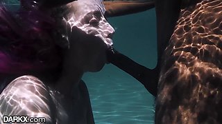 Haley Reed Deepthroats Underwater Before Pounded In Shower