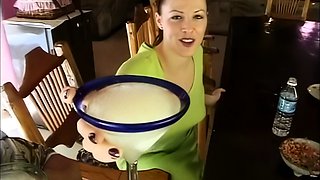 Gorgeous brunette babe fucked hardcore in the bathroom