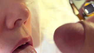 Beautiful Mature Wife Gives Blowjob with Cum in Mouth