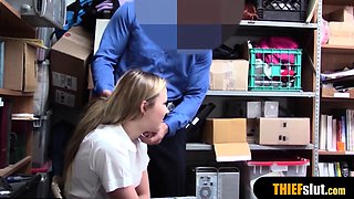 Blonde exchange student rough fucked by a horny cop