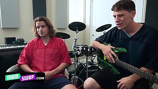 Big Titted Stepmoms Swap & Teach Stepsons How To Jerk Off - Sofie Marie