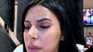 Busty brunette bitch with big boobs