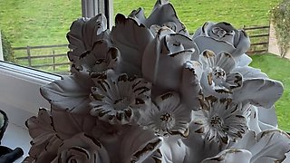 Big Boobed Blonde Masturbates With A Dildo In The Bathroom