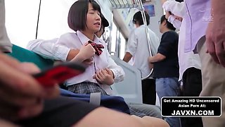 Beautiful Japanese Teen Taken On The Bus