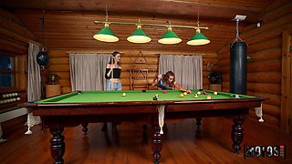 I Can Teach You Pool - Solazola sharing sex toy with lesbian girlfriend after billiard game