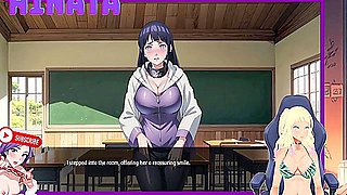 Car Toon - Hinata Of The Academy. She Unzips Her And Exposes Her Breasts. Shinobi Secrets 14