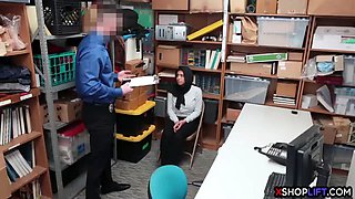 Busty shoplifter teen fucks a security guy for freedom