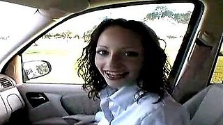 Czech amateur blowjob and fucking POV in public