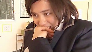 I gave her a blowjob, took out her big tits and rubbed them, and ejaculated on her breasts.