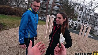 Pavlos and Sakura Hell, a hot couple from prague, enjoy intimate moments in their car.