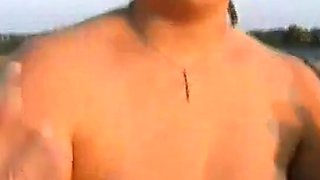 Outdoor Amateur Couple Fun with Facial