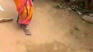 Indian Village Couple Outdoor Fun And Showing Her Pussy And Nipples