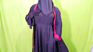 Beautiful Amena Bhabhi has sex indoors wearing a burqa and hijab