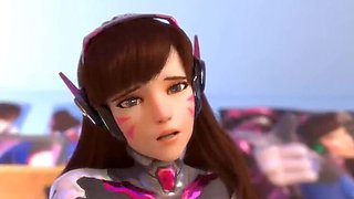 Overwatch's Dva & Friends: 3D Animated & Uncensored Teen Romp with Big Tits & Big Ass