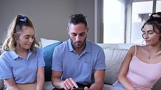 Two stepdaughters are going to enjoy stepfucking together