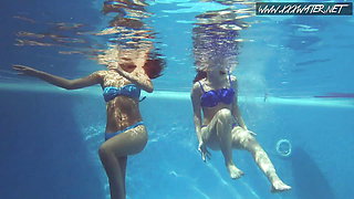 Russian famous starting lesbians enjoy naked swimming