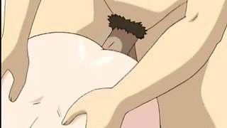 Sexy anime nurse in stockings riding hard cock