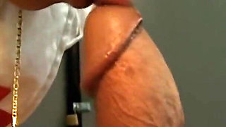 The Young Woman Eats All Her Banana