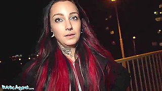 Skinny Emo Chick Takes Cash For Quick Fuck