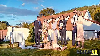 Blonde Bride With Natural Tits Enjoyed A Good Fuck On Her Kinky Wedding