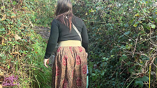 Peeking on Teacher Having a Pee in the Woods