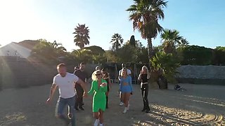 Blonde Babe with Big Natural Tits Takes Anal in Group Sex on a Bus - Episode 2