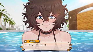 My Femboy Roomy: Off the hook Holiday #04 - Femboy Paramour Providing Blow-job In Swimming Pool