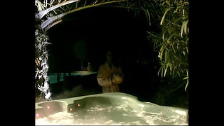 Hot Big Tits Brunette Takes a Big Cock in the Jacuzzi