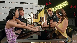 Radio show turns pretty intimate when these pornstars start craving cock