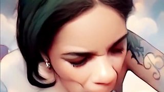 Korean Couple Do Filter Blowjob Big Dick Suck And Swallow Deep Throat With Car Toon