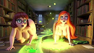 Velma and Daphne Become Fully Nude in Haunted Mansion Ghost Mystery as Their Clothes Tear During Investigation