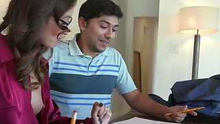 Throating and DPing slutty Asian teacher in her home