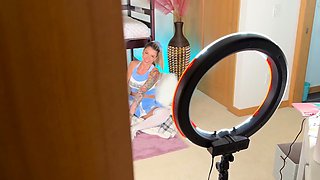 Blonde Czech amateur babe fucks outdoor POV