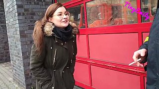 TinyEmily Fireman Fuck - German Babe in Stockings Creampie Close-Up